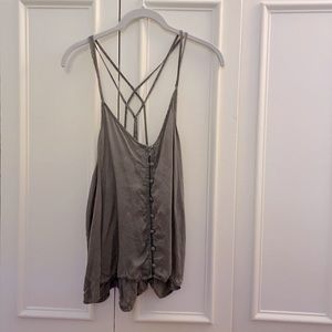 American Eagle XL Metallic Green Tank